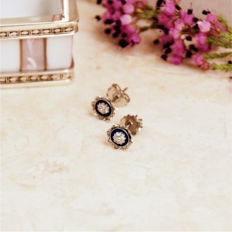 Rosas Portuguesas | Brincos Esmalte