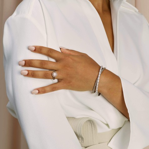 Anel de Noivado com Diamantes