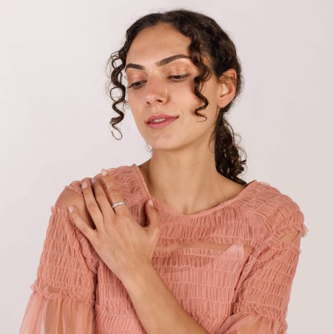 Anel de Noivado com Diamantes