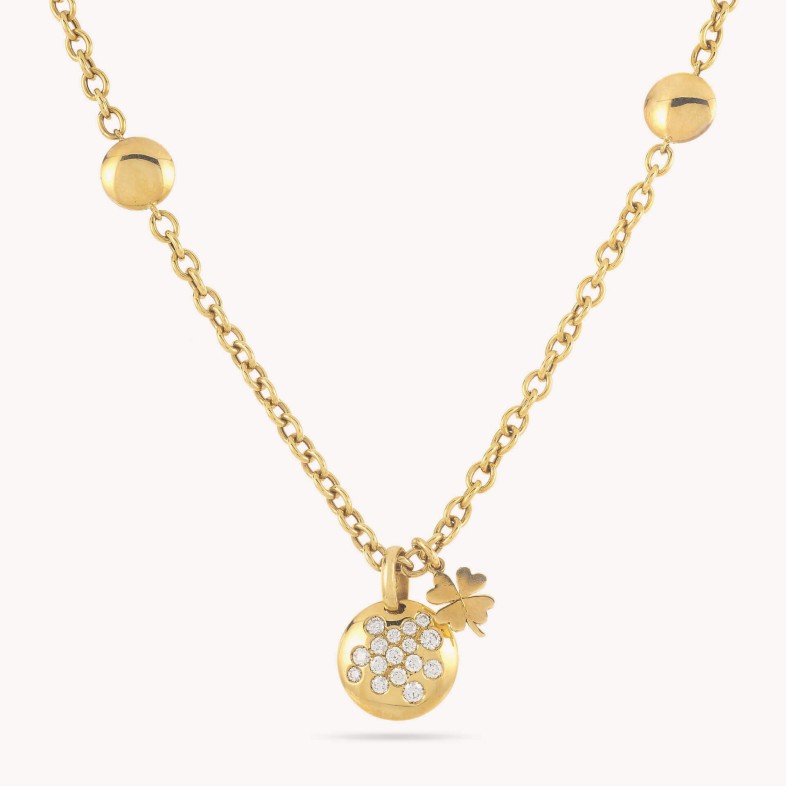 Dahlia | Colar com Pendente com Diamantes