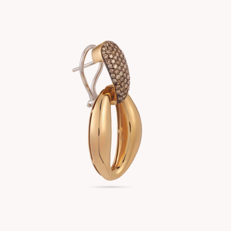 Brincos com Diamantes Castanhos