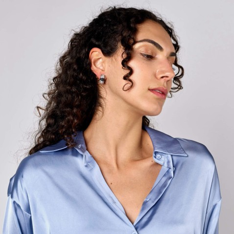 Circles | Brincos com Diamantes brancos e negros