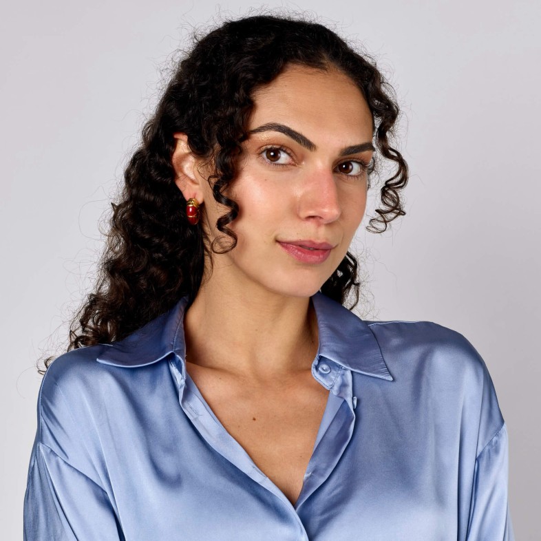 Circles | Enamel Hoop Earrings