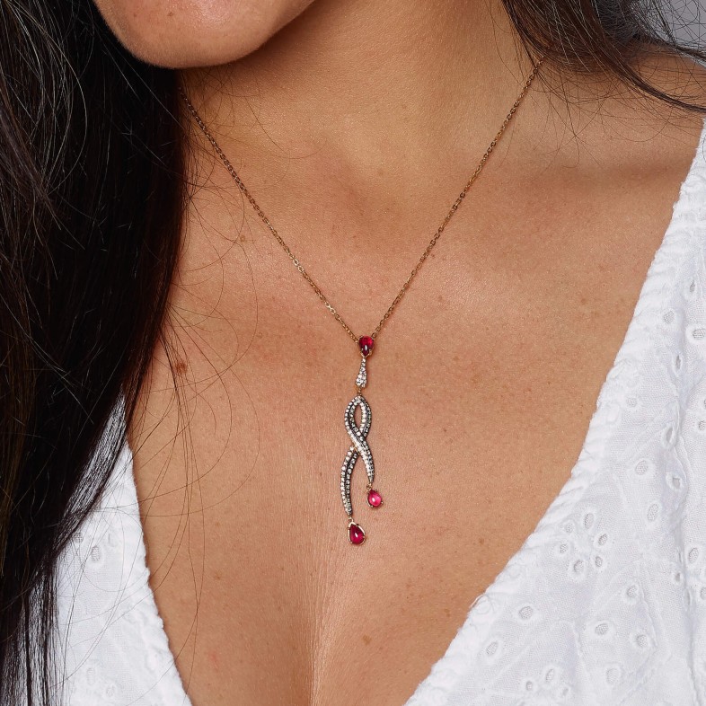 Ruby and Diamond Necklace