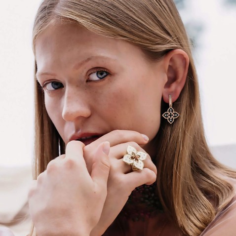 Venetian Princess | Brincos com Diamantes Negros e Brancos