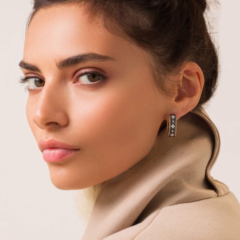 Venetian Princess | Black Diamond Earrings