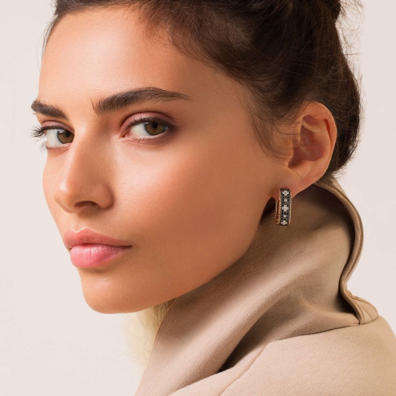 Venetian Princess | Black Diamond Earrings