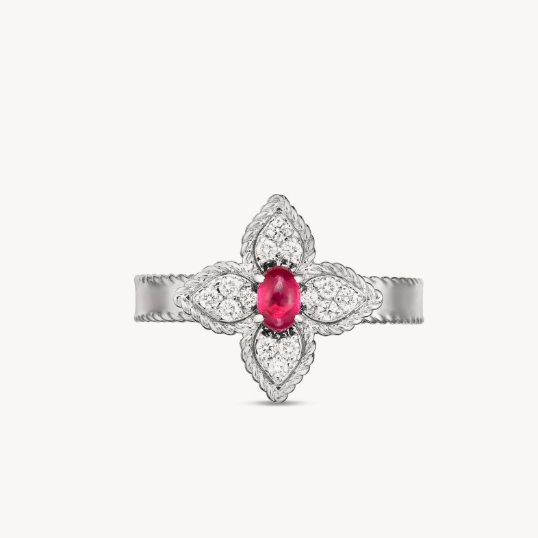 Princess Flower | Anel com Rubi e Diamantes