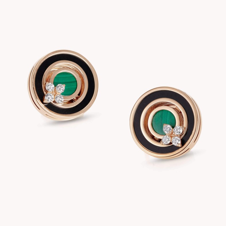 Love in Verona | Black Jade, Malachite and Diamond Earrings
