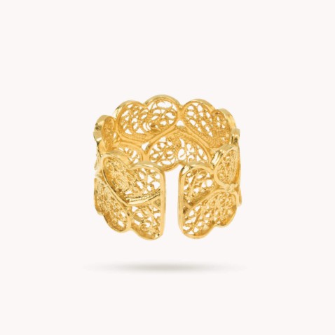 Anel Coraes Filigrana