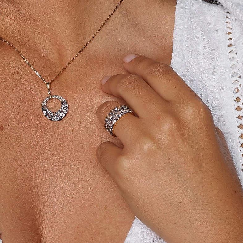 Topaz and Diamond Ring