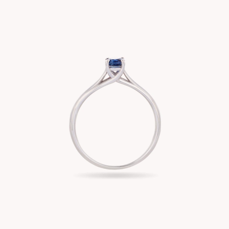 Anel de Noivado com Safira