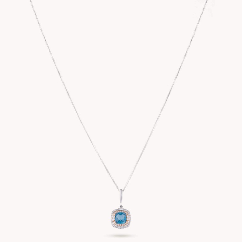 Topaz and Diamond Necklace