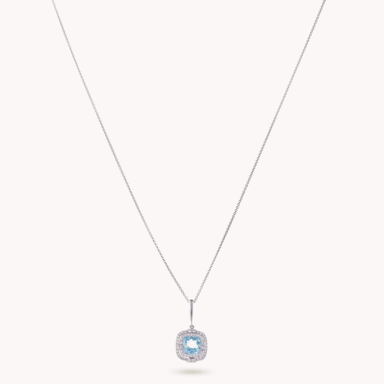 Topaz and Diamond Necklace