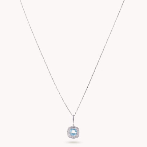 Topaz and Diamond Necklace