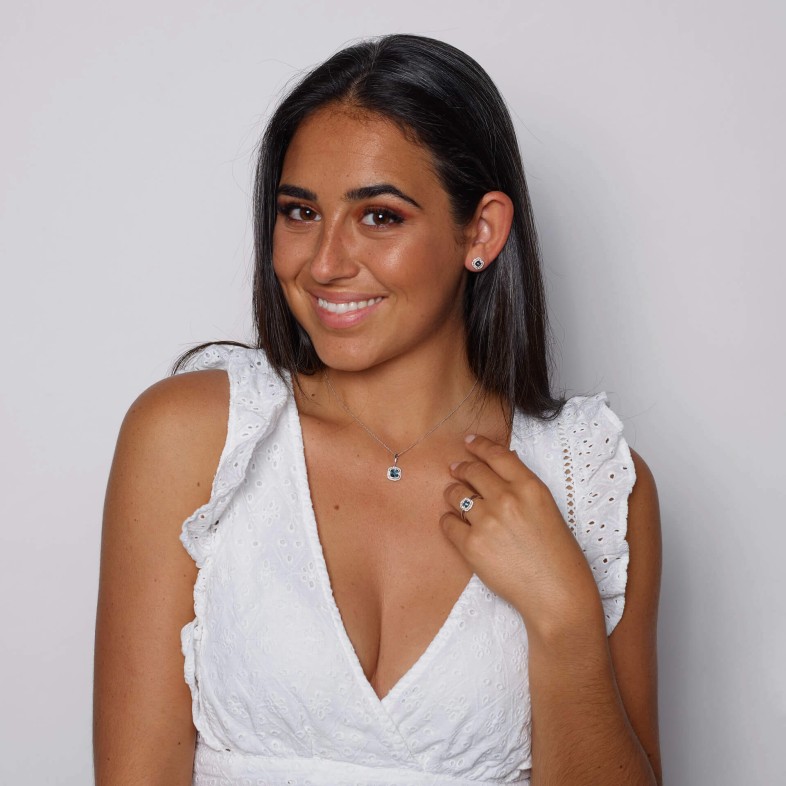 Topaz and Diamond Necklace