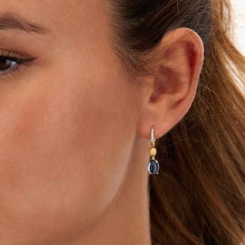 Dancing in the Rain AZURE | Brincos Diamantes e Topzios Azuis