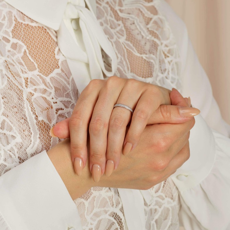 Anel de Noivado com Diamantes