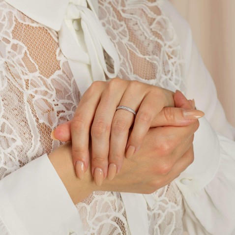 Anel de Noivado com Diamantes