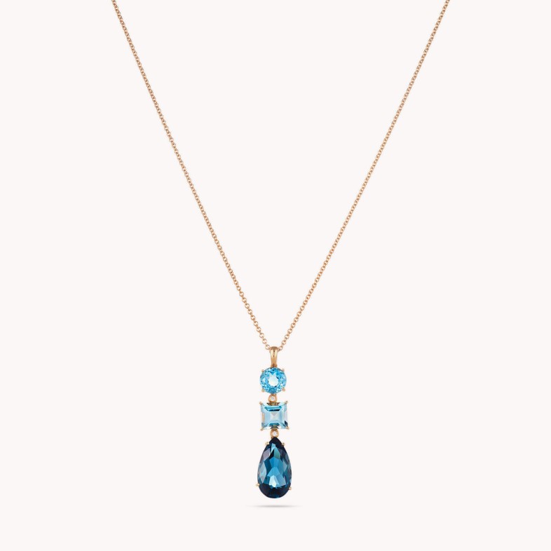 Topaz and Diamond Pendant