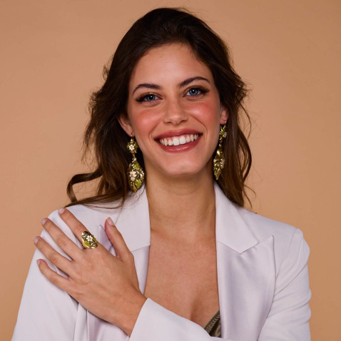 NEOBAROQ | Anel Ouro com Esmalte