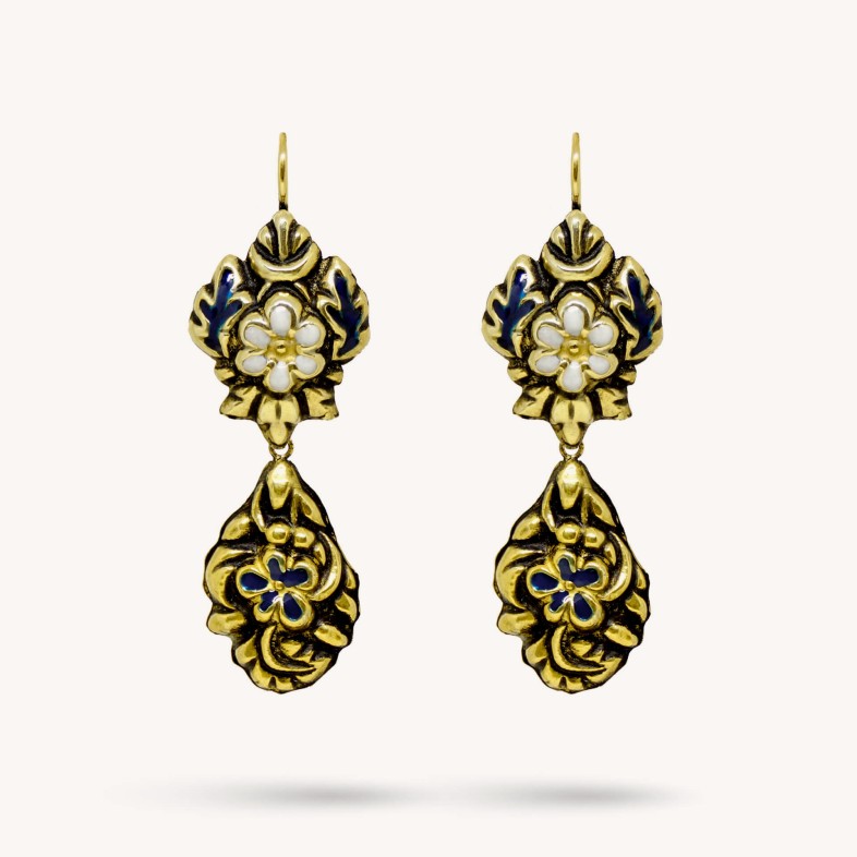 NEOBAROQ | Brincos Ouro com Esmalte