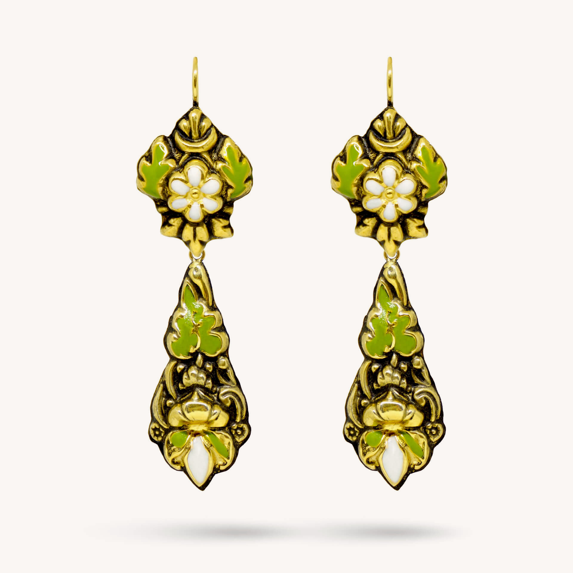 NEOBAROQ | Brincos Ouro com Esmalte