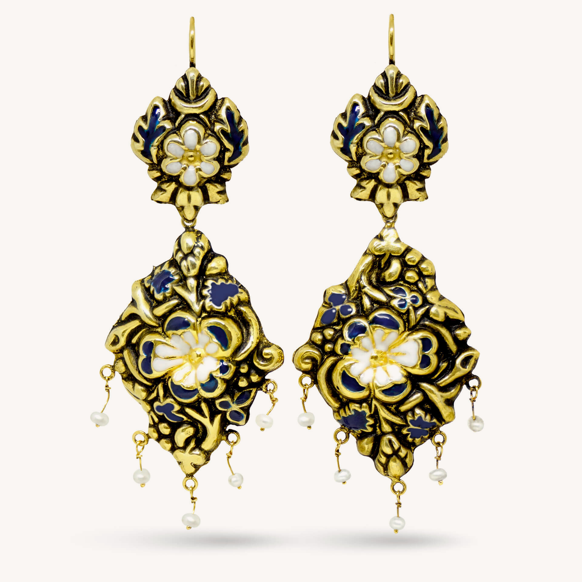 NEOBAROQ | Enamel Gold Earrings