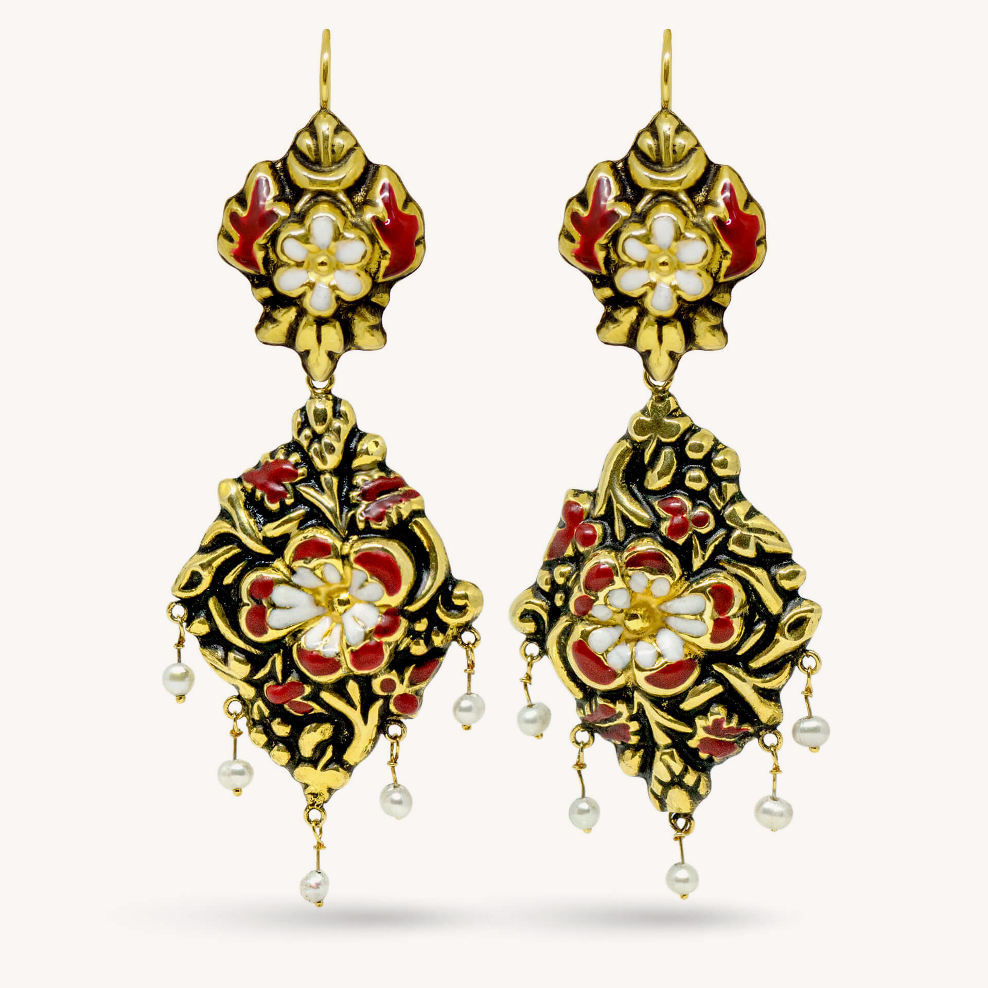 NEOBAROQ | Enamel Gold Earrings