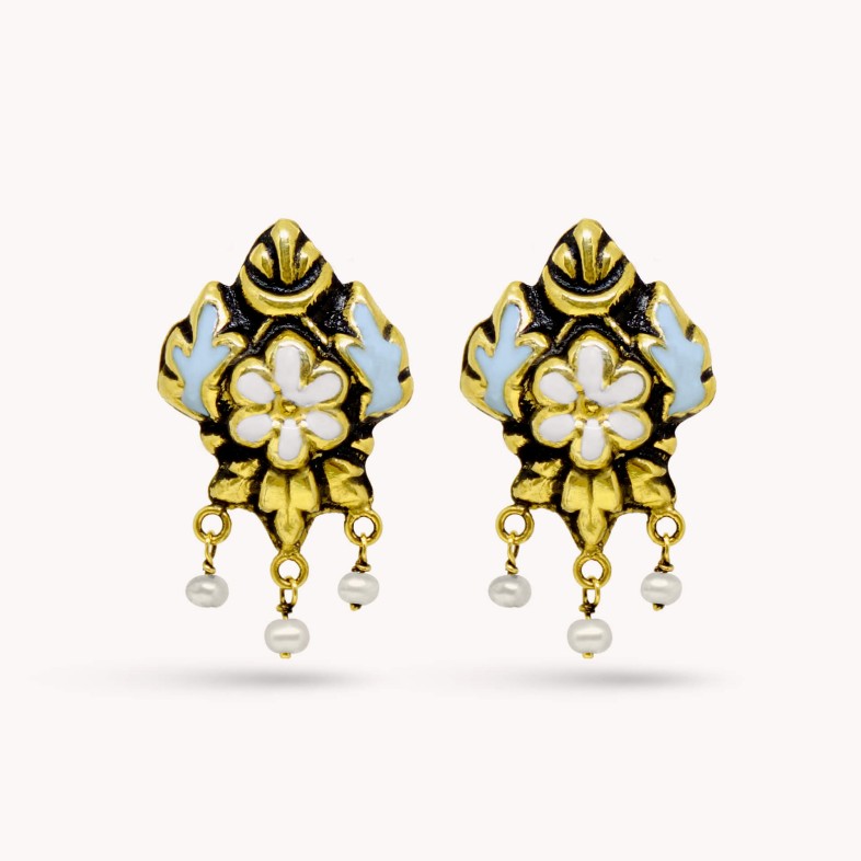 NEOBAROQ | Brincos Ouro com Esmalte