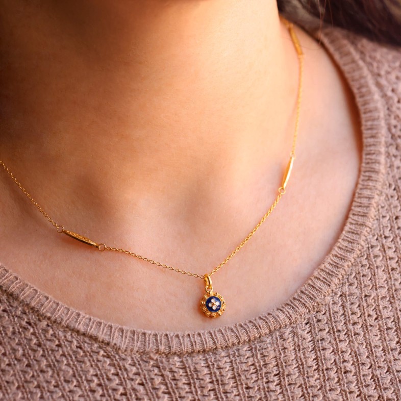 Portuguese Roses | Enamel Medal pendant