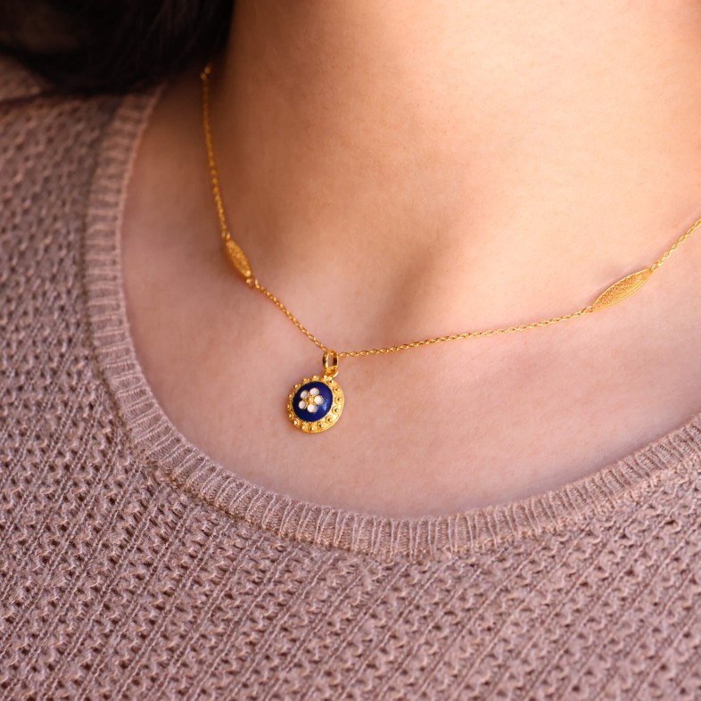 Portuguese Roses | Enamel Medal pendant