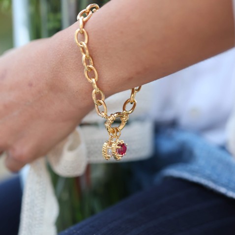 Gold-plated Silver Heart Charm