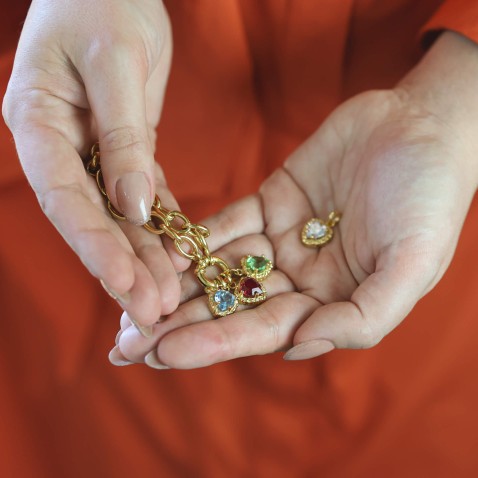 Gold-plated Silver Heart Charm