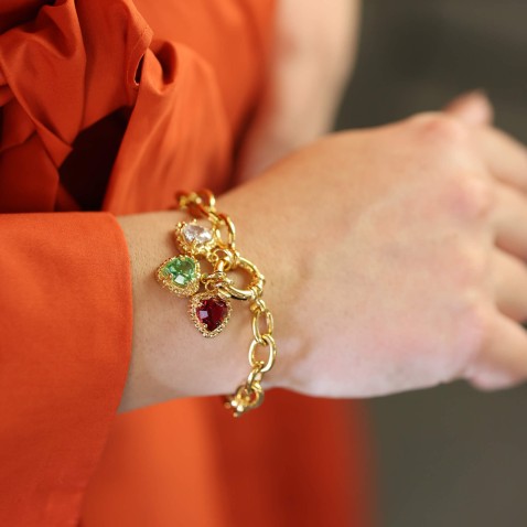 Gold-plated Silver Heart Charm