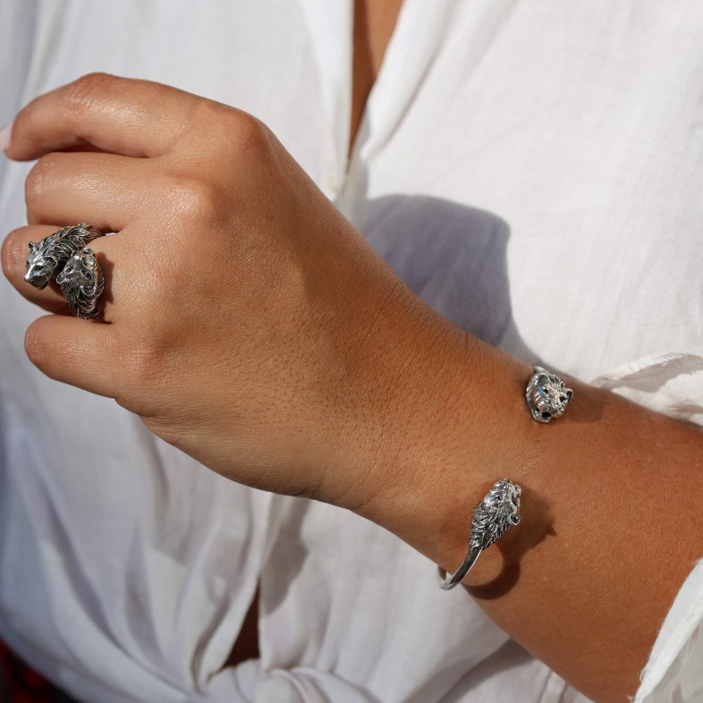 Savage | Pulseira Escrava com 2 Lees