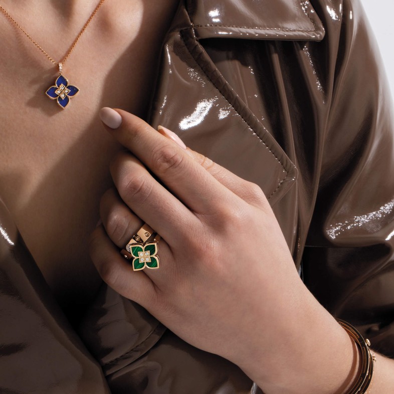 Venetian Princess | Anel com Malaquite e Diamantes