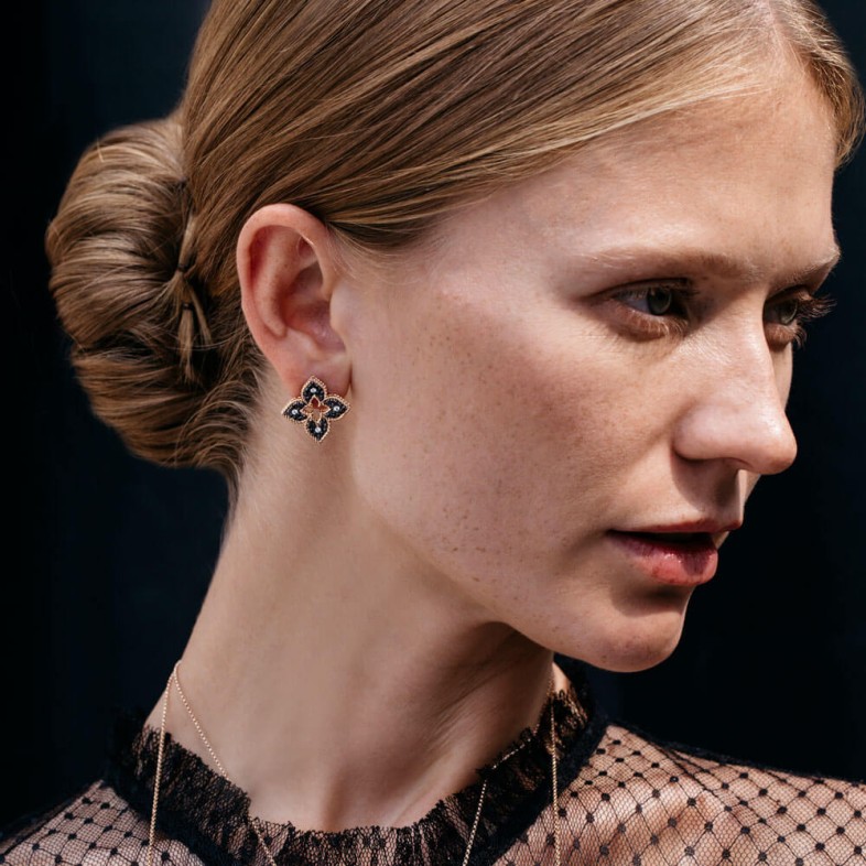 Venetian Princess | Brincos com Diamantes Negros e Brancos