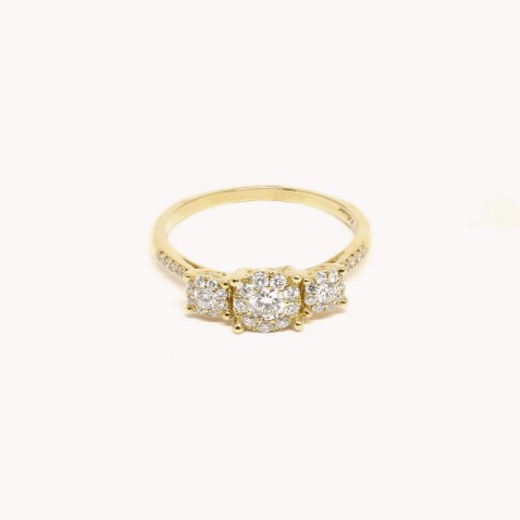 Anel de Noivado Ouro Diamantes | Special Moments