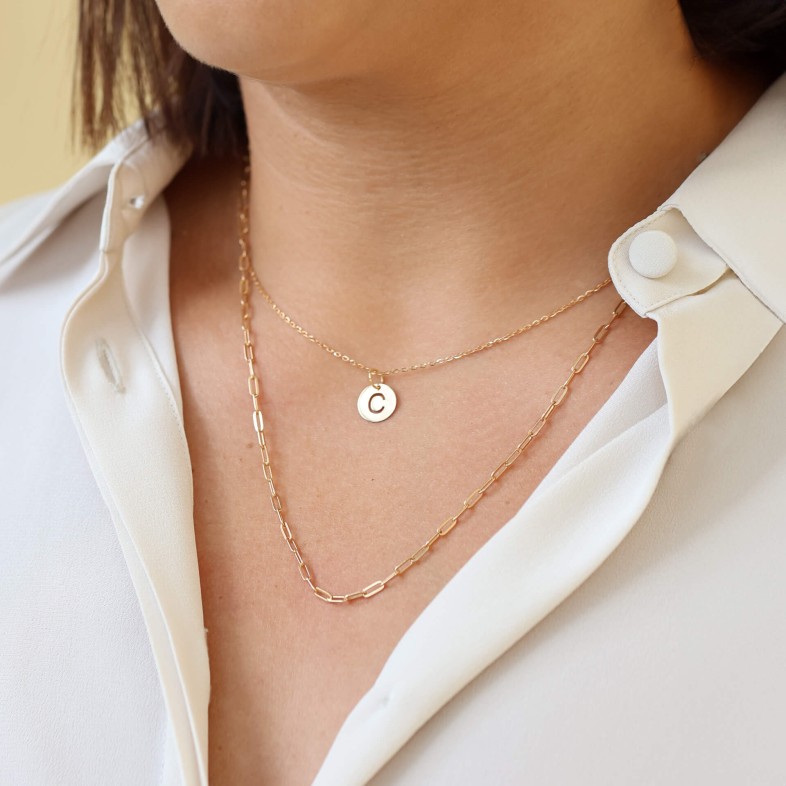 Letter C Gold Charm - 10 mm