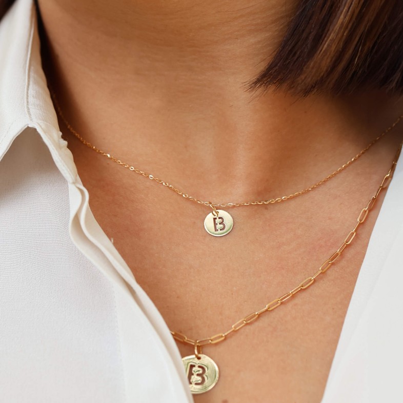 Letter B Gold Charm - 10 mm