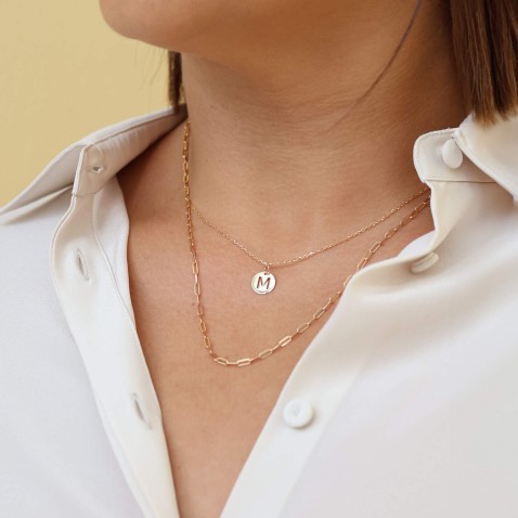 Letter M Gold Charm - 10 mm