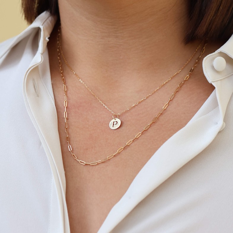 Letter P Gold Charm - 10 mm