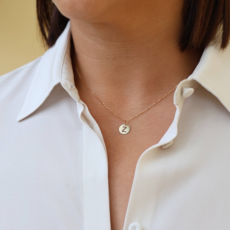 Letter Z Gold Charm - 10 mm