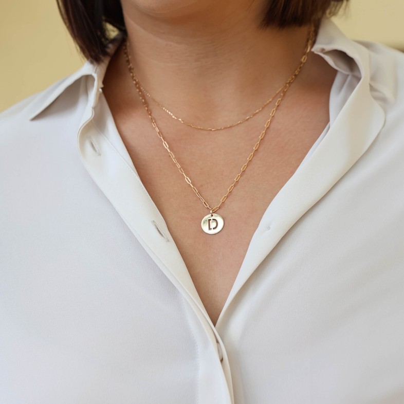 Letter D Gold Charm - 15 mm