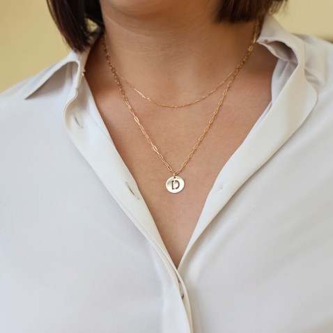 Letter D Gold Charm - 15 mm