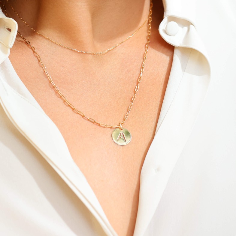 Letter A Gold Charm - 15 mm