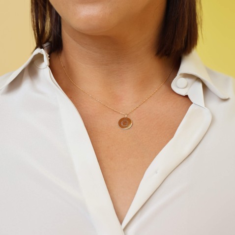 Letter G Gold Charm - 15 mm