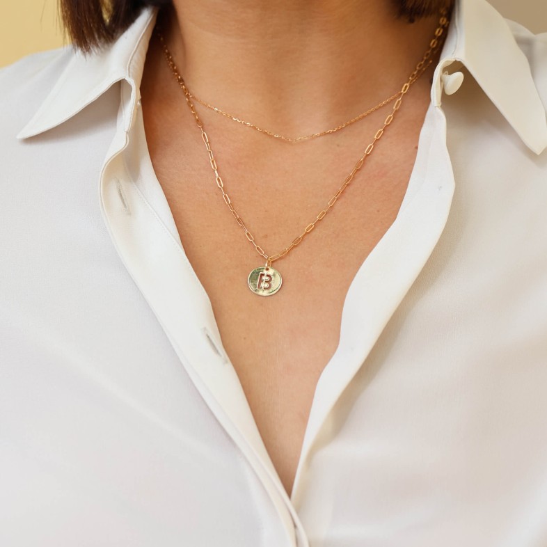 Letter B Gold Charm - 15 mm