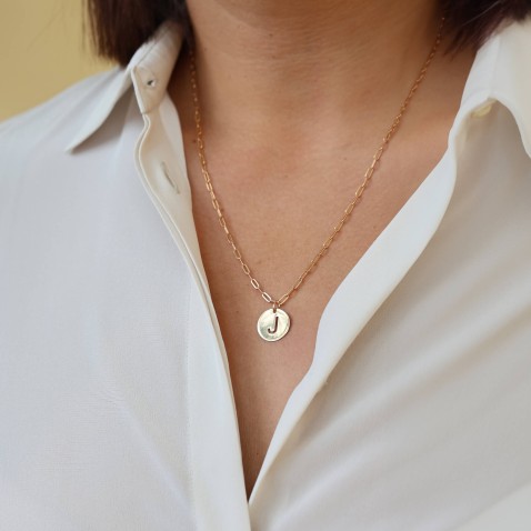 Letter J Gold Charm - 15 mm